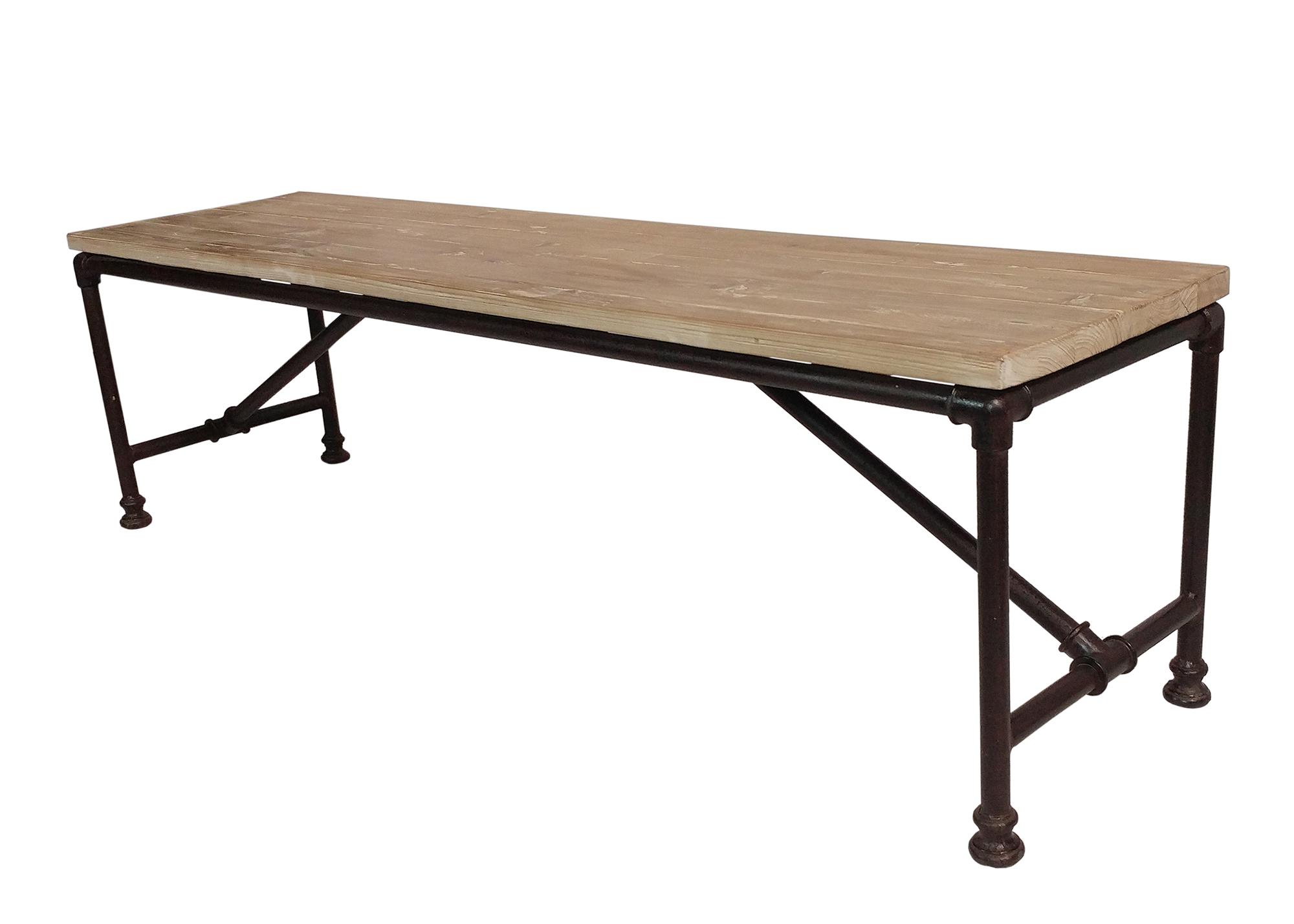 Reclaimed Wood Coffee Table W\/ Metal Pipe Legs Chairish Reclaimed Wood Coffee Table W\/ Metal Pipe Legs Chairish